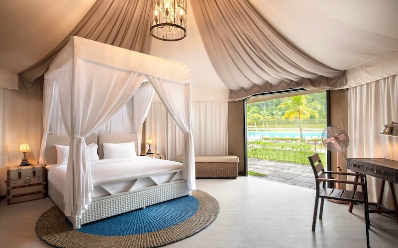 ナトラ・ビンタンのグランピングテント客室（カノピエリア）