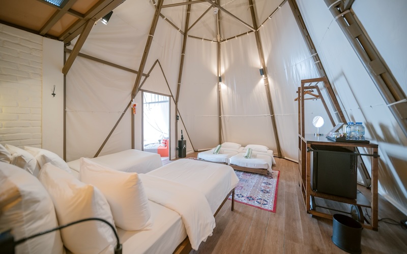 ザ・アンモン・リゾート・ビンタンのデラックス・ティピーテント客室